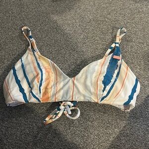 Roxy striped bikini top size M